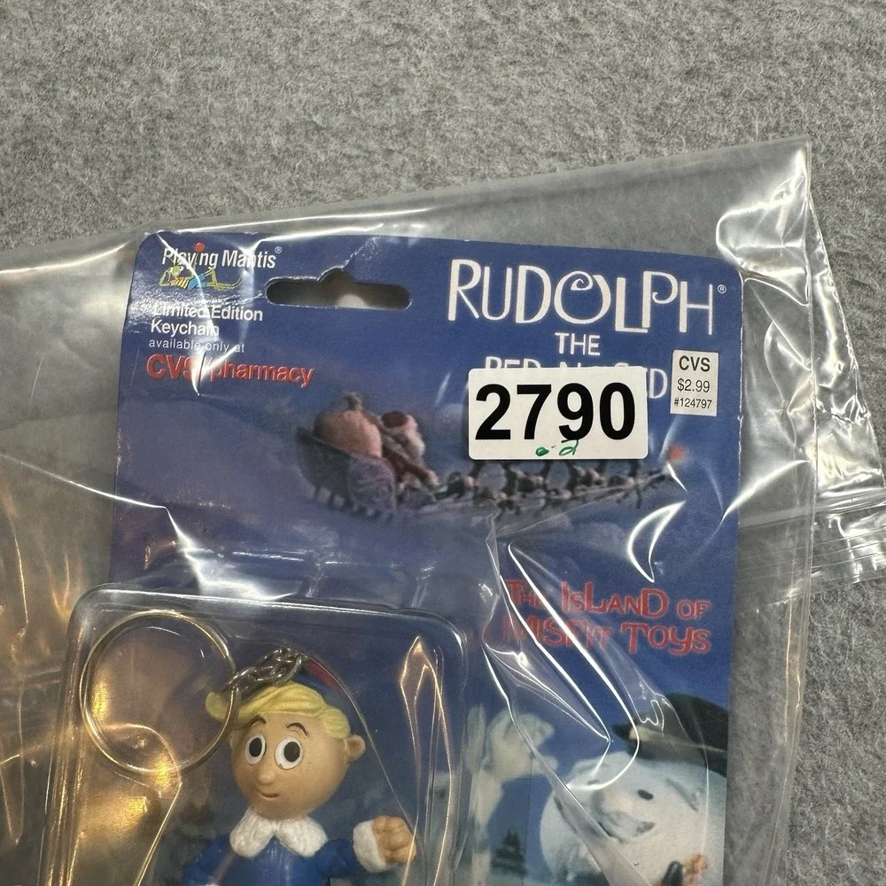 Vintage 1999 Playing Mantis Rudolph Herbie CVS‎ Keychain NIP Rare